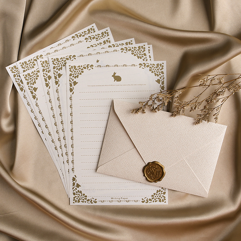 Wax Seal Letter Kit - Набор из 10 льняных коричневых бумажных