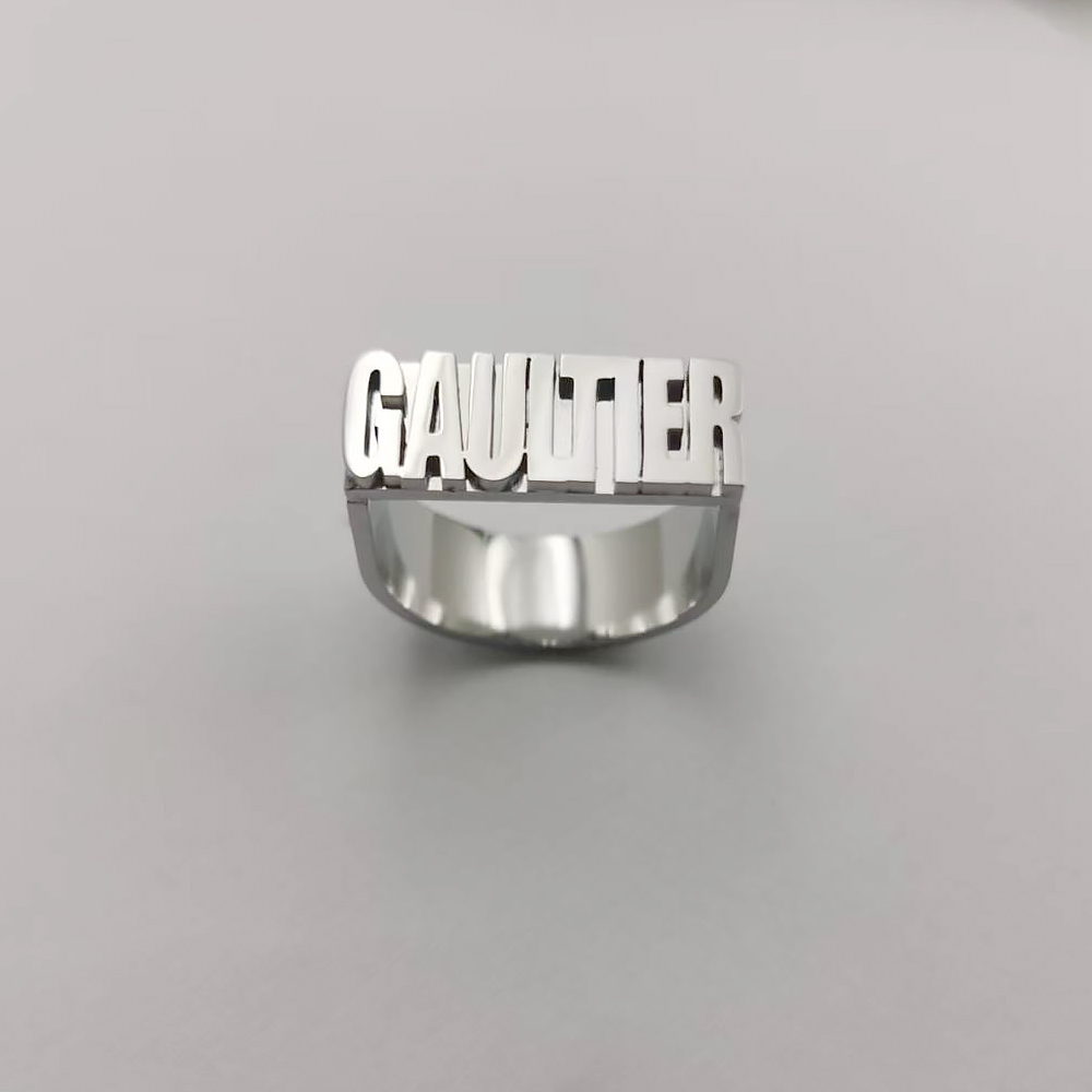 Золотые готические кольца на з – обзор и цена Initial Ring Custom
