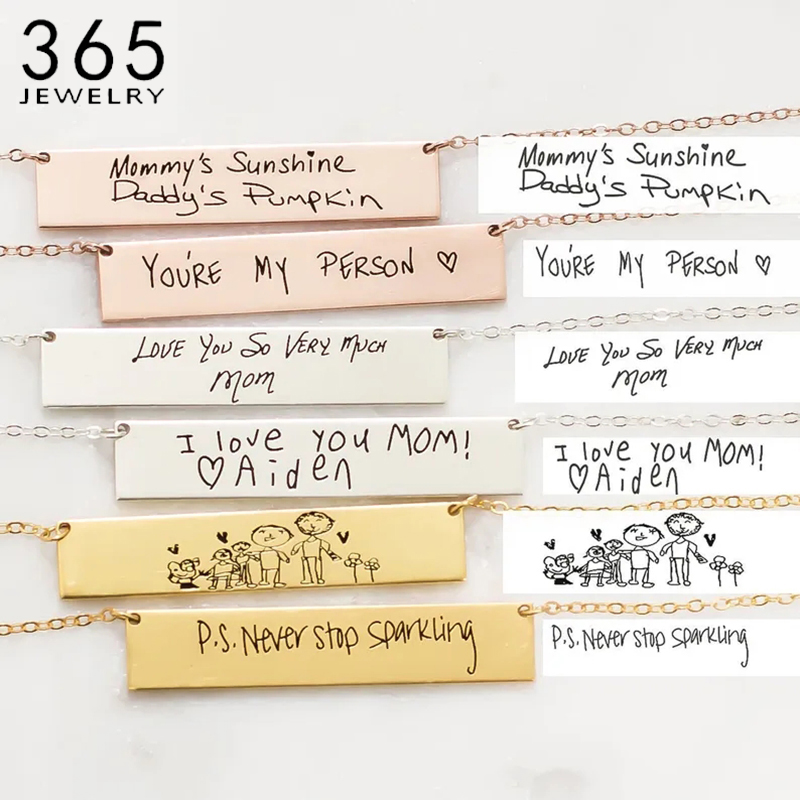Ожерелье с подвеской из нержав – обзор и цена Handwriting Necklace Bar