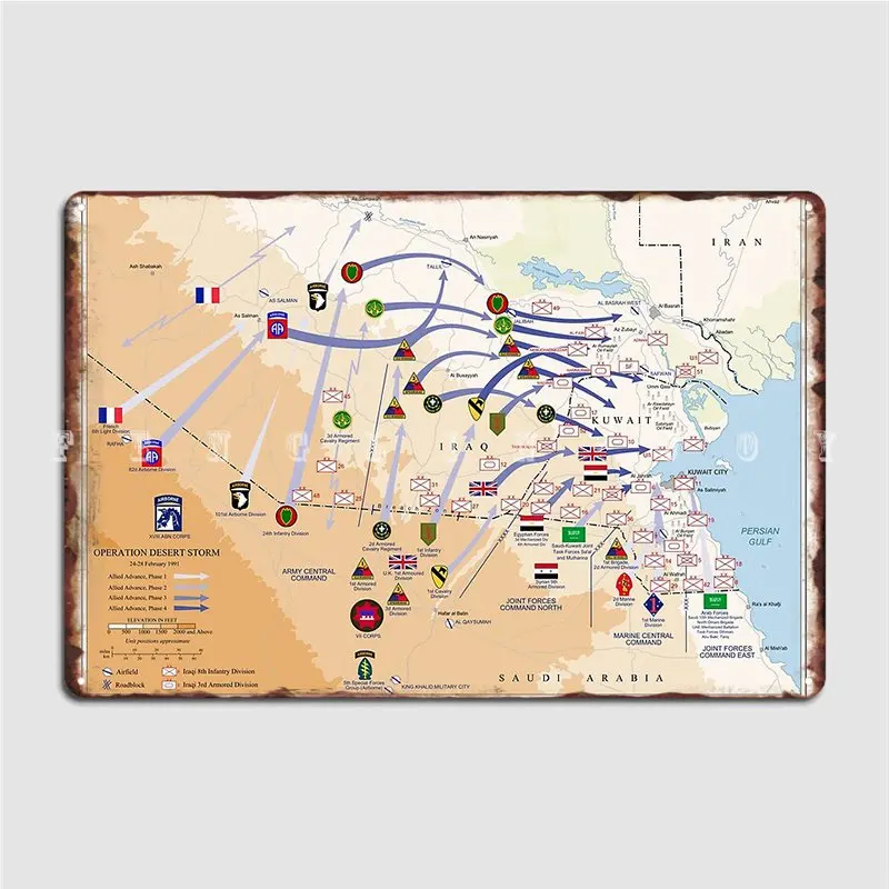 Операция Штормы пустыни Наземн – обзор и цена Custom Map Poster